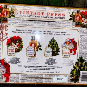 Vintage Press Holiday Hand Soap Christmas Collection in 4 fragrances 21.5 Oz ea.